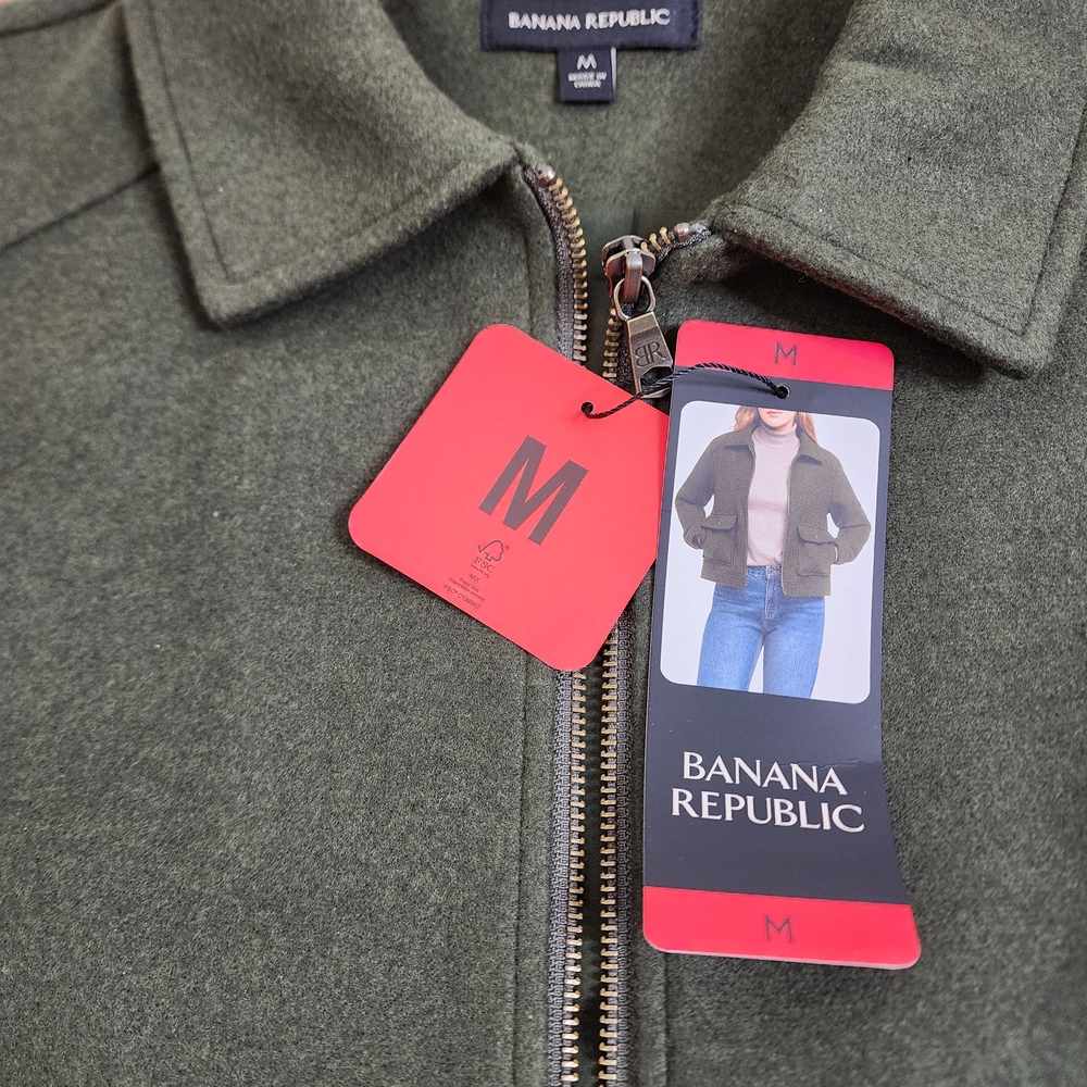Banana Republic Women's Green Polyester Jacket Size M - Picture 6 of 8